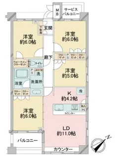 3LDKの間取り画像