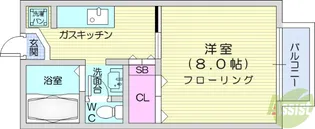 トゥインクルコート文化町12番館【1階】の間取り