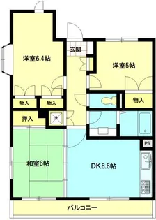 ドエル砂押橋【1階】の間取り