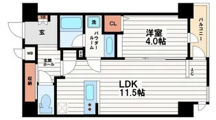 プロシード釣鐘【14階】の間取り