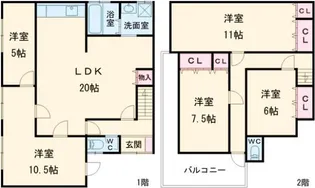 東京都北区堀船4【一戸建】の間取り