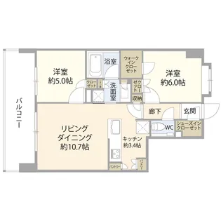 ザ・サンメゾン千住大橋(0005229)【6階】の間取り