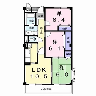 プラッツキーファー【2階】の間取り