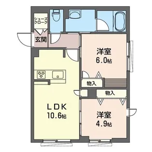 エルブール【SHM】【2階】の間取り