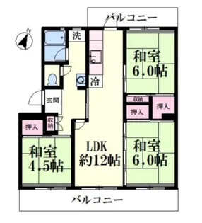 永山ハイツ【9階】の間取り