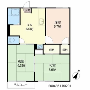 グリーンプラザ鶴見【2階】の間取り