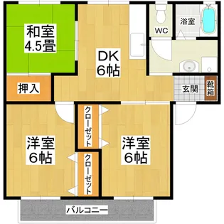 ラフォーレ2たかつのおか【1階】の間取り