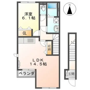 サンルミエ本浦【2階】の間取り