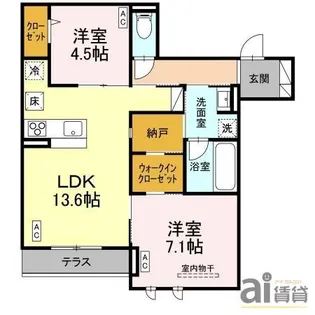 東京都小金井市貫井北町2【アパート】の間取り