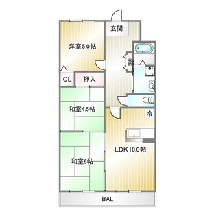 ラ・フォーレ兵庫【1階】の間取り