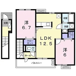 プリムローズ Shizu【2階】の間取り