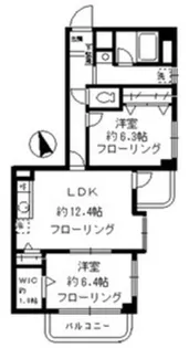 ガーデンフォート目黒【4階】の間取り