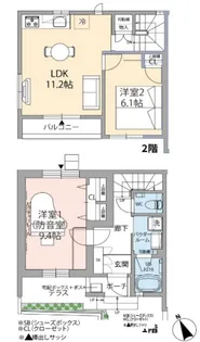 東京都調布市柴崎1【一戸建】の間取り