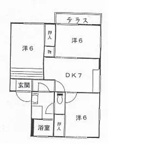 グランベルII-205【2階】の間取り