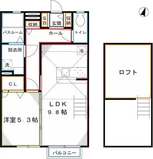 メゾン・ド・ソレイユ【2階】の間取り