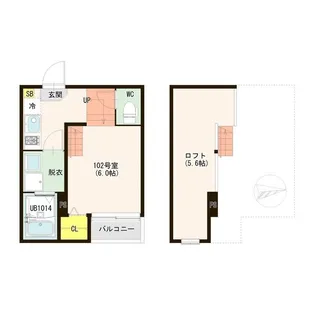 ハーモニーテラス薬師堂【1階】の間取り