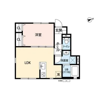 アムールブラン【1階】の間取り