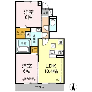 ブルークレール希望ヶ丘【1階】の間取り