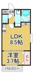 Smith武庫川【3階】の間取り