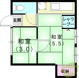 高取山町アパート(8)【1階】の間取り