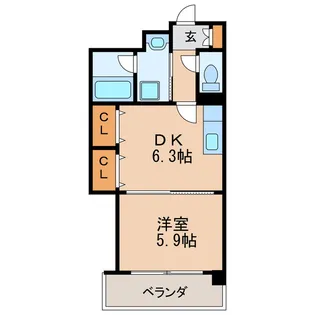 綾羽アネックス葵【4階】の間取り