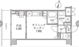 レジディア神楽坂II【2階】の間取り