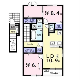 コンフォートアークB【2階】の間取り