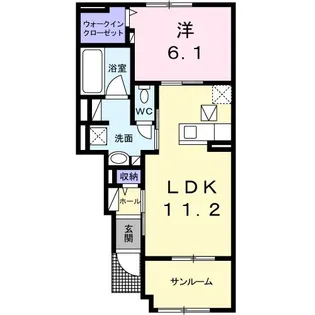 シェ モアI【1階】の間取り