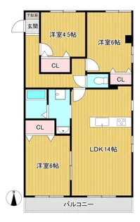 アークヒル宮前【2階】の間取り