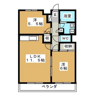 Casa W3 A【3階】の間取り