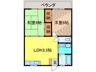サンライズKOMESU【3階】の間取り