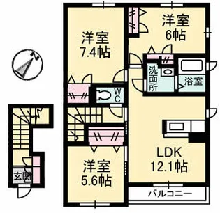 ブランドール ユーII【2階】の間取り