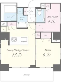 PARK RESIDENCE HARAJUKU【2階】の間取り
