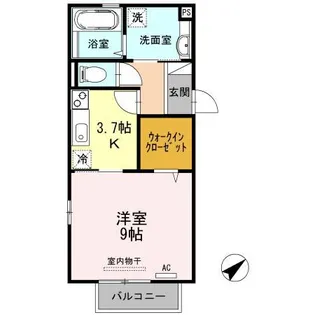 LIV庚午【1階】の間取り