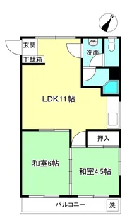 百合丘マンション【2階】の間取り