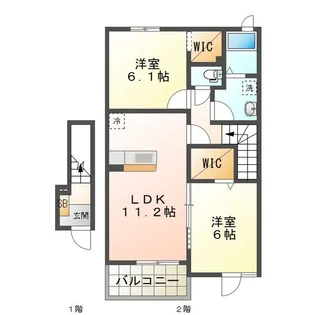 グレースヒルズII【2階】の間取り