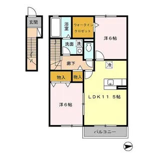 COMODO楠II【2階】の間取り