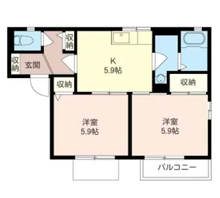 レジデン光が丘C【2階】の間取り