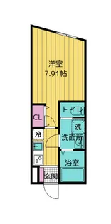 クリオ ラモード神楽坂【1階】の間取り