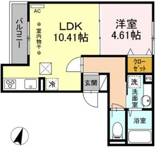 レジリエント落合【3階】の間取り