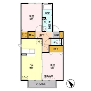 サンク・ルナ F【2階】の間取り