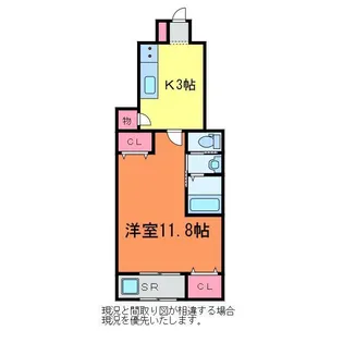 グレース沼垂東【1階】の間取り