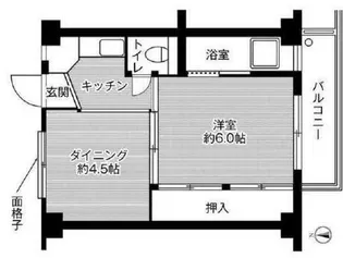 ビレッジハウス玉島 2号棟【4階】の間取り