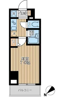 エマーレ行徳【4階】の間取り