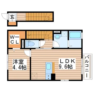 セントレ富沢II【2階】の間取り