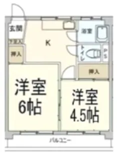 クロノス府中【1階】の間取り