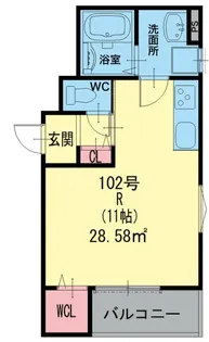 クリエオーレ南上小阪【3階】の間取り