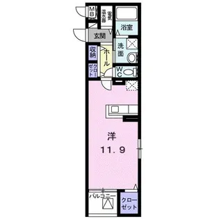 ウィステリア 両国【2階】の間取り