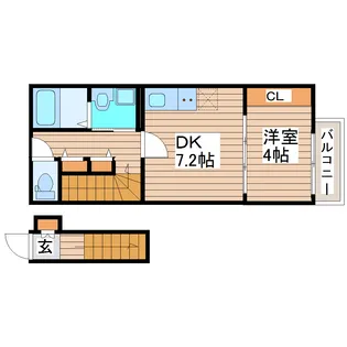 BAU黒松イースト【2階】の間取り