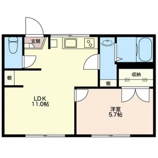 メゾン・ド・高田馬場【1階】の間取り